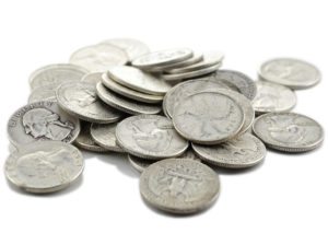 Financial protection photo of coins US currency money