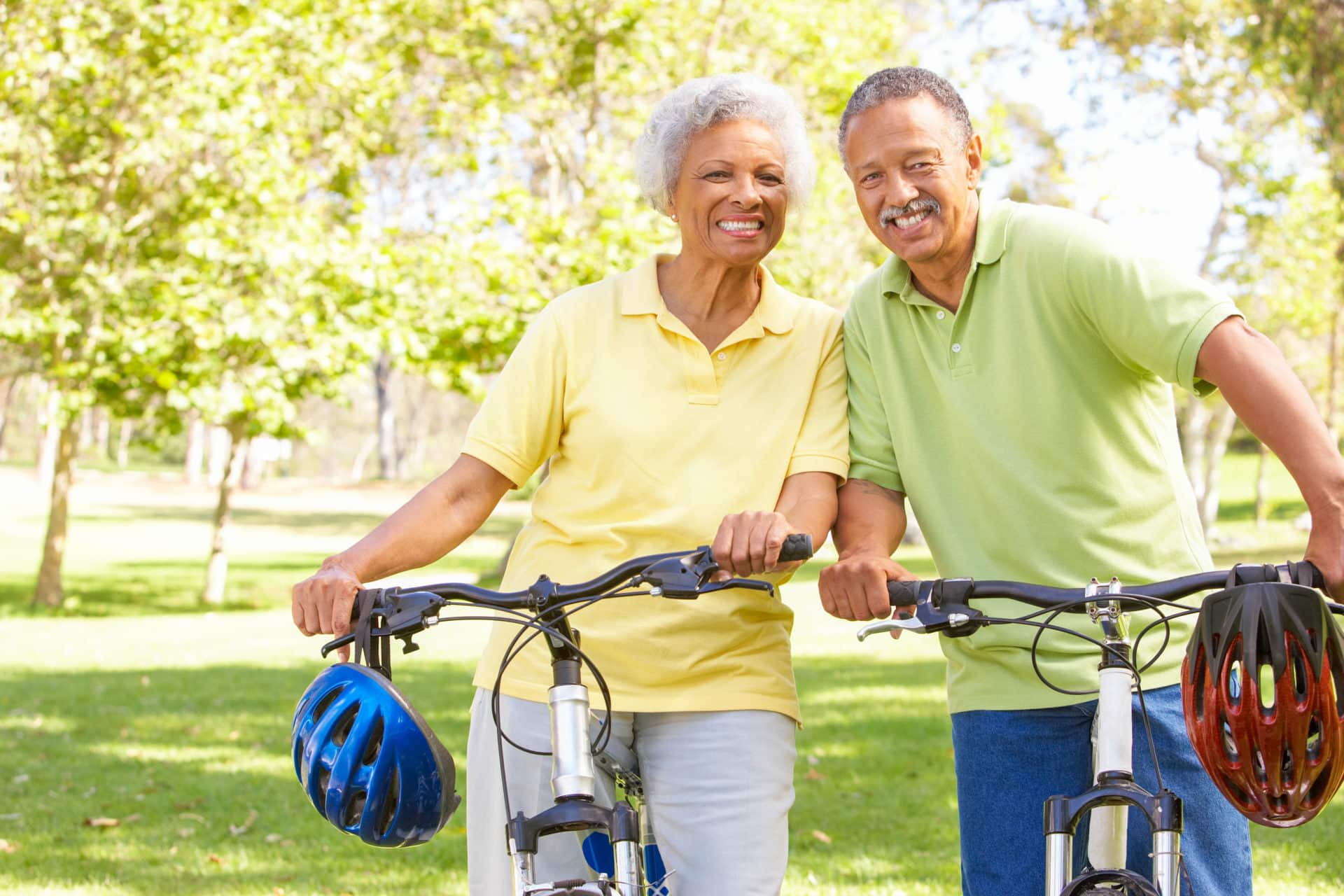 Smiling senior couple financial fraud solutions